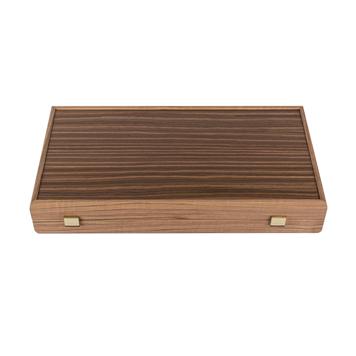 Large Manopoulos Backgammon Set Oak Blue American Walnut 48x26