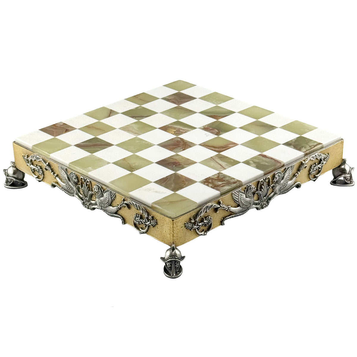 Italfama Roman Empire Chess Set 24K Gold & Onyx 34cm Bronze