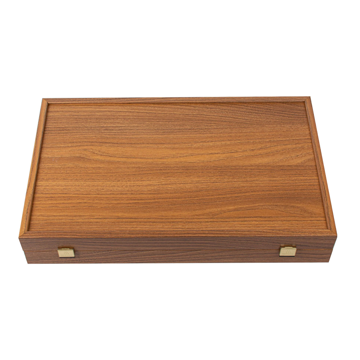 Medium Manopoulos Backgammon Set Walnut Replica Side Racks 38x23