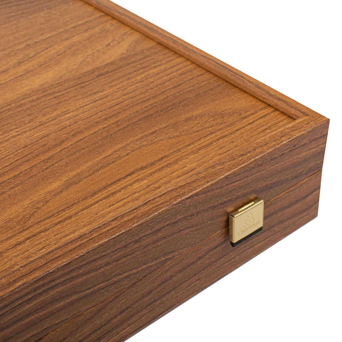 Medium Manopoulos Backgammon Set Walnut Replica Side Racks 38x23